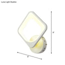 Cheerful white smiling sun led wall sconce bedroom light