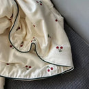 DecorBites™ Cooling Quilt: Soft Silky Single Double Bed Blanket for Summer & Autumn