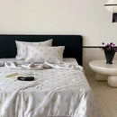 DecorBites™ Cooling Quilt: Soft Silky Single Double Bed Blanket for Summer & Autumn