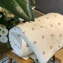 DecorBites™ Cooling Quilt: Soft Silky Single Double Bed Blanket for Summer & Autumn