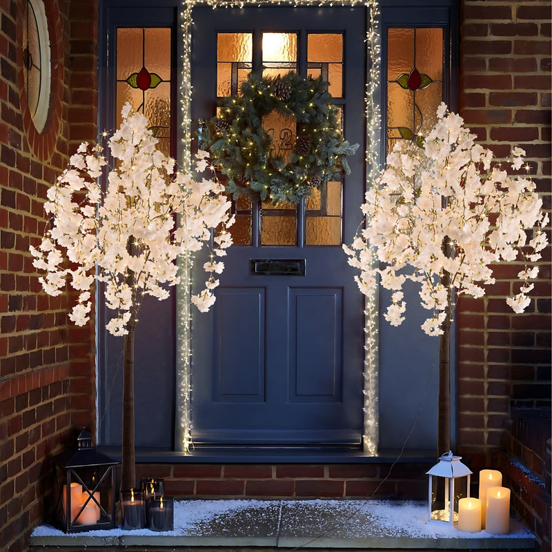 5.9ft Lighted Cherry Blossom Tree with LED Fairy Lights