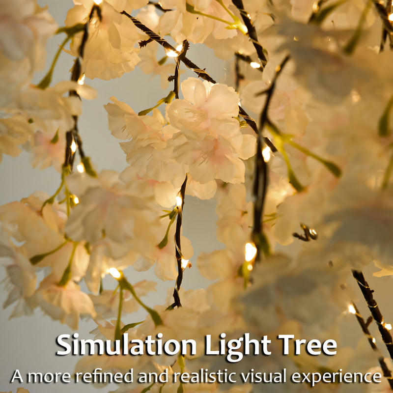 5.9ft Lighted Cherry Blossom Tree with LED Fairy Lights