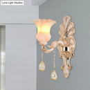 DecorBites™ Chic Flower Shade Crystal Champagne Wall Light - Classic 1/2-Head Mounted Fixture