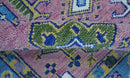 Chic Vibrant Hand Knotted Pink and Blue 8x10, 9x12, and 10x14 Traditional Wool Rug