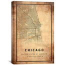 Chicago Vintage Map Canvas