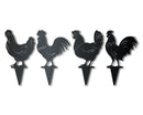 Metal Chicken Garden Stakes | Metal Garden Set | Outdoor | Up to 24" | Over 20 Color Options