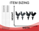 Metal Chicken Garden Stakes | Metal Garden Set | Outdoor | Up to 24" | Over 20 Color Options