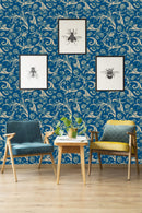 China Blue Flower Pattern Wallpaper