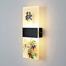 Chinese ink landscape acrylic shade wall lamp bedroom light