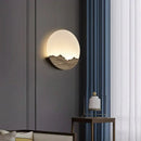Chinese mountain embossed bronze & gold decorbites led wall light living room