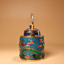 Chinese style blue & gold enamel pan kitchen decorbites dragon cloisonné