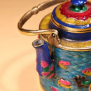 Chinese style blue & gold enamel pan kitchen decorbites dragon cloisonné