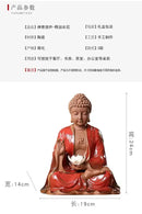 Chinese style bronze & silver ceramic sakyamuni buddha statue living room