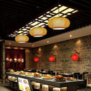 Chinese style natural bamboo weave pendant lamp dining room lighting