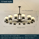 Chinese zen marble chandelier for living room with frosted glass