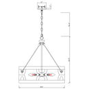 Chokio 3-Light Distressed White Drum Chandelier