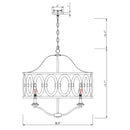 Christianson 4-Light Gray Imitation Wood Grain Chandelier