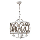 Christianson 4-Light Gray Imitation Wood Grain Chandelier