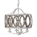 Christianson 4-Light Gray Imitation Wood Grain Chandelier