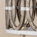 Christianson 4-Light Gray Imitation Wood Grain Chandelier