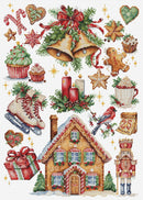 Christmas Composition Counted Cross-Stitch Kit by Luca-S B7031L