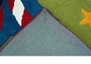 Christmas Rug 2x3 Blue, Green and Brown Candy Cane Rug for Kids room, Kids Rug