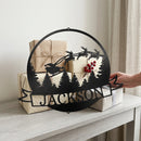 Custom Metal Wall Art - Personalized Santa Sleigh Sign