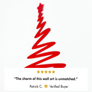 Christmas Tree with Star Wall Art