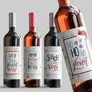 Christmas Varietals Wine Label Set