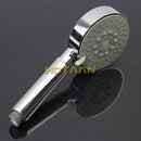 Chrome 5-function hand shower with gray grip bathroom sprayer