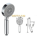 Chrome 5-function hand shower with gray grip bathroom sprayer