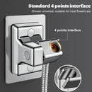 Chrome adjustable shower head holder with hose for bathroom