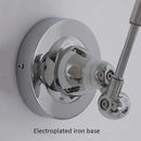 Chrome amber adjustable folding industrial wall light dining room