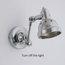 Chrome amber adjustable folding industrial wall light dining room