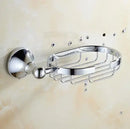 DecorBites™ Brass & Crystal Bathroom Set: Towel Rack, Bar, Paper Holder, Soap Dish
