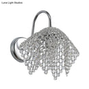 Chrome crystal drip wall sconce light wall mount for bedroom