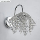 Chrome crystal drip wall sconce light wall mount for bedroom