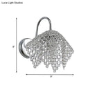 Chrome crystal drip wall sconce light wall mount for bedroom