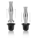 Chrome cylindrical coffee pod holder – kitchen capsule organizer