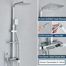 Chrome decorbites digital display shower system with tub spout bathroom