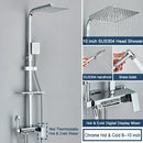 Chrome decorbites digital display shower system with tub spout bathroom