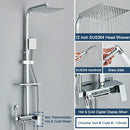 Chrome decorbites digital display shower system with tub spout bathroom