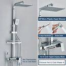 Chrome decorbites digital display shower system with tub spout bathroom