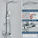 Chrome decorbites digital display shower system with tub spout bathroom