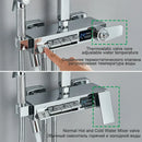 Chrome decorbites digital display shower system with tub spout bathroom