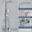 Chrome decorbites digital display shower system with tub spout bathroom