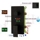 Chrome digital shower mixer valve control panel bathroom wall mount
