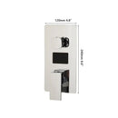 Chrome digital shower mixer valve control panel bathroom wall mount