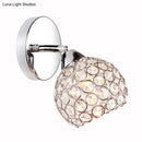 Chrome dome crystal wall sconce – living room chrome light