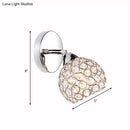 Chrome dome crystal wall sconce – living room chrome light